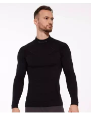 LS1666 BLUZA MĘSKA EXTREME MERINO BRUBECK czarna